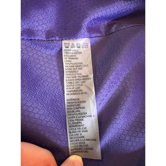 TanJay Blazer Women's Large 14P Purple Embroidered Beaded Accent Full Zip Jacket - Picture 8 of 13